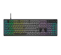 Corsair K55 CORE RGB Membrane Wired Gaming Keyboard - Quiet, responsive switches - Splash protection - Ten-zone RGB - Multimedia keys - iCUE compatible - QWERTZ DE