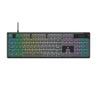 Corsair K55 CORE RGB Wired Gaming Keyboard, Silent Responsive Keyboard Spill Resistance Ten Zone RGB, Multimedia Keys, Compatible with iCUE, QWERTY ON, PC, Mac, Grey