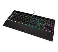 Corsair K55 RGB PRO Gaming Keyboard with Membrane Keys, Dynamic RGB Backlight, 6 Macro Keys with Elgato Software Integration, Dust and Spill Resistance, QWERTY, Black