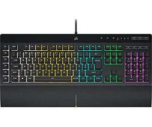CORSAIR K55 RGB PRO- Layout: PT-PT - Dynamic RGB Case Light, Six Macro Com Keys Integrated Elgato Stream Deck Software; Resistant to Poeira and IP42, Pulse Rest