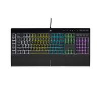 Corsair K55 RGB PRO Wired Gaming Keyboard Membrane - IP42 Anti-Dust and Overflow - 6 Macro Keys with Elgato Integration - Compatible with iCUE - QWERTY NA - PC, Mac, Xbox - Black