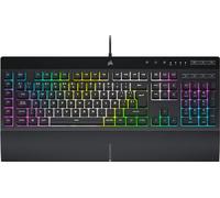 Corsair K55 RGB Pro XT Gaming Keyboard (QWERTY US, Dynamic RGB Lighting per Button, Macro Keys, IP42 Dust and Waterproof, Removable Wrist Rest, Meadia & Volume), Blacks, 15666436