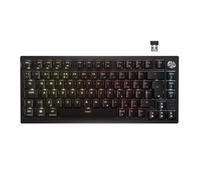 Corsair K65 PLUS WIRELESS 75% RGB Hot-Swappable Mechanical Gaming Keyboard - Pre-Lubricated MLX Fusion Tactile Switches - Dual-Layer Sound Dampening - PBT Keycaps - QWERTY UK - Black