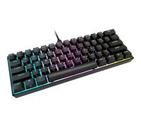 Corsair K65 RGB MINI 60% Mechanical Gaming Keyboard (Customizable RGB Lighting Single Keys, CHERRY MX SPEED Keys, PBT Double Shot Keycaps, AXON Technology) QWERTZ, Black