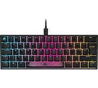 Corsair K65 RGB MINI 60% Mechanical Wired Gaming Keyboard - CHERRY MX RED Switches - PBT Double-Shot Keycaps - ICUE Compatible - QWERTY UK Layout - Black