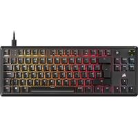 Corsair K70 CORE TKL RGB Tenkeyless Mechanical Gaming Keyboard - Pre-Lubricated MLX Red v2 Linear Switches - Dual-Layer Sound Dampening - ABS Double-Shot Keycaps - QWERTY UK - Black