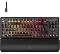 Corsair K70 PRO TKL RGB Tenkeyless Mechanical Wired Gaming Keyboard - Pre-Lubed Hall Effect MGX Hyperdrive Adjustable Switches, Simultaneous SOCD and Rapid Trigger, 8000Hz Polling, QWERTY UK - Black