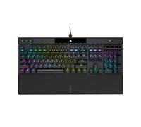 Corsair K70 RGB PRO Wired Mechanical Gaming Keyboard (CHERRY MX RGB Blue Switches: Tactile and Clicky, 8,000Hz Hyper-Polling, PBT DOUBLE-SHOT PRO Keycaps, Soft-Touch Palm Rest) QWERTY, NA - Black