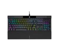 Corsair K70 RGB PRO Wired Mechanical Gaming Keyboard (Cherry MX RGB Red Switches: Linear and Fast, 8,000Hz Hyper-Polling, PBT Double-Shot PRO Keycaps, Soft-Touch Palm Rest) QWERTY, NA - Black