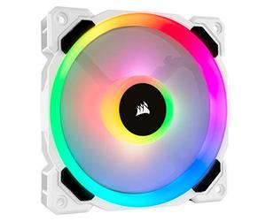 Corsair LL120 LL Series, 120 mm Dual Light Loop RGB LED, PWM, High Airflow Fan - White (Single Pack)