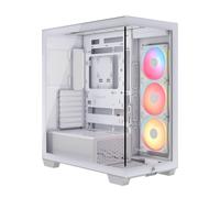 CORSAIR 3500X LX-R RGB iCUE LINK Mid-Tower PC Case - 3x Pre-Installed LX120-R RGB Fans, Includes iCUE LINK System Hub, GPU Anti-Sag Arm, Fits up to 10x 120mm Fans - White