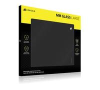 Corsair MM Glass Precision Gaming Mouse Pad - Large (500 x 400mm), Matte Glass Surface, Sound Dampening Coating, Anti-Slip Polyurethane Base - Black