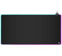 Corsair MM700 RGB Extended 3XL Cloth Gaming Mouse Pad - 1,220mm x 610mm (48” x 24”) - 360° RGB Lighting - Two USB Port Hub - Thick Rubber - Black