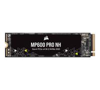 Corsair MP600 PRO NH 1TB PCIe Gen4 x4 NVMe M.2 SSD - High-Density TLC NAND - M.2 2280 - DirectStorage Compatible - Up to 7,000MB/sec - No Heatsink - Black