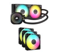 CORSAIR Nautilus 240 RGB CPU Cooler And RS120 RGB Triple Fan Bundle