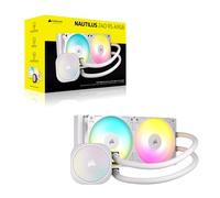 Corsair NAUTILUS 240 RS ARGB Liquid CPU Cooler - 240mm AIO - Low-Noise - Direct Motherboard Connection - Daisy-Chain - Intel LGA 1851/1700, AMD AM5/AM4 - 2x RS120 ARGB Fans Included - White