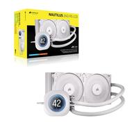 CORSAIR NAUTILUS 240 RS LCD AIO CPU Cooler, White, 2.1" LCD Display, 2x 120mm RS