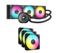CORSAIR Nautilus 360 RGB CPU Cooler and RS120 RGB Triple Fan Bundle