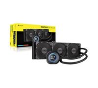 CORSAIR NAUTILUS 360 RS LCD Liquid CPU Cooler - 2.1" IPS LCD Screen, 360mm AIO, Low-Noise, Daisy-Chain, Intel LGA 1851/1700, AMD AM5/AM4 - 3x RS120 Fans Included - Black