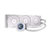 CORSAIR NAUTILUS 360 RS LCD Liquid CPU Cooler - 2.1" IPS LCD Screen, 360mm AIO, Low-Noise, Daisy-Chain, Intel LGA 1851/1700, AMD AM5/AM4 - 3x RS120 Fans Included - White