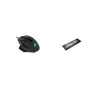 Corsair Nightsword 8-Button Gaming Mouse, USB Black & Corsair Extended Gaming Mouse Mat, Black