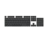 Corsair PBT Double-Shot Pro Keycap Mod Kit - Double Shot PBT Keycaps - Onyx Black - Standard Bottom Line - Textured Surface - 1.5 mm Thick Walls - O-ring Shock Absorbers