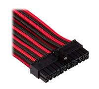 CORSAIR Premium Individually Sleeved ATX 24-Pin Cable, Type4 Gen4, Red & Black,