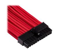 CORSAIR Premium Individually Sleeved ATX 24-Pin Cable, Type4 Gen4, Red, Mesh Par