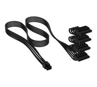 Corsair Premium Individually Sleeved Type-5 SATA (4 Connectors) PSU Cable - Black