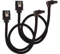 Corsair CC-8900278 30cm Black Premium Braided Sleeved 90° SATA Data Cable