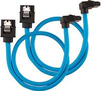 Corsair Premium Sleeved SATA Cable - SATA 6Gbps 30cm, 90° Connector, Blue
