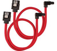 Corsair Premium Sleeved SATA Cable - SATA 6Gbps 30cm, 90° Connector, Red