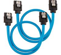 Corsair 30cm Blue Premium Braided Sleeved SATA Data Cable