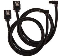 Corsair Premium Sleeved SATA Cable - SATA 6Gbps 60cm, 90° Connector, Black