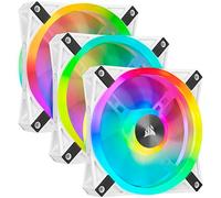 CORSAIR QL Series, iCUE QL120 RGB, 120mm RGB LED PWM White Fan, Triple Fan Kit with Lighting Node CORE