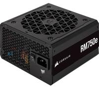 Corsair RM750e Fuente de alimentación ATX totalmente modular de bajo ruido - Conectores dobles EPS12V - Condensadores clasificados a 105°C - Eficiencia 80 Plus Gold - Soporte moderno en espera - Negro