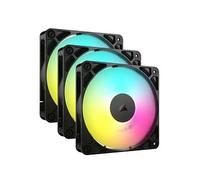CORSAIR RS120 ARGB 120mm PWM Fans - Daisy-Chain Connection - Low-Noise - Magnetic Dome Bearing - Triple Pack - Black