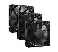 CORSAIR RS120 120mm PWM Fans - Daisy-Chain Connection - Low-Noise - Magnetic Dome Bearing - Triple Pack - Black