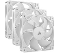 Corsair RS120 120mm PWM Fans - Daisy-Chain Connection - Low-Noise - Magnetic Dome Bearing - Triple Pack - White