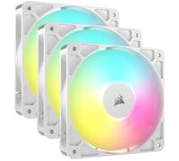 CORSAIR RS120 ARGB 120 mm PWM Case Fan - Triple Pack, White, White