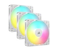 CORSAIR RS120 ARGB 120mm PWM Fans - Daisy-Chain Connection - Low-Noise - Magnetic Dome Bearing - Triple Pack - White