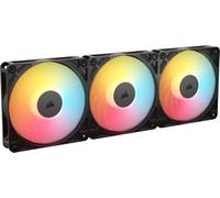 Corsair RS120-R ARGB 120mm PWM ARGB Reverse Fans - Reverse Rotor, +5V ARGB Connections, Eight RGB LEDs, High Static Pressure, Daisy-Chain, Magnetic Dome Bearing, Zero RPM Mode - Triple Pack - Black