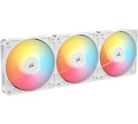 Corsair RS120-R ARGB 120mm PWM ARGB Reverse Fans - Reverse Rotor, +5V ARGB Connections, Eight RGB LEDs, High Static Pressure, Daisy-Chain, Magnetic Dome Bearing, Zero RPM Mode - Triple Pack - White