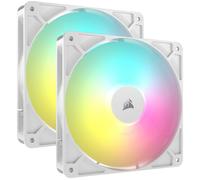 CORSAIR RS140 ARGB PWM 140 mm White Case Fan - Dual Pack, White