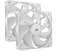 CORSAIR RS140 140mm PWM Fans - Daisy-Chain Connection - Low-Noise - Magnetic Dome Bearing - Dual Pack - White