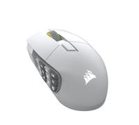 Corsair SCIMITAR ELITE WIRELESS SE MMO Gaming Mouse - 33,000 DPI, 16 Programmable Buttons, Adjustable Key Slider™, 1K Hyper-Polling, Up to 150hrs Battery - PC, PS5, PS4, Xbox, Mac - White