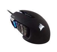 Corsair SCIMITAR RGB ELITE, MOBA/MMO Gaming Mouse, Black, Backlit RGB LED, 18000 DPI, Optical