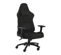 CORSAIR TC100 Relaxed Gaming Chair, Black, Fabric, Armrests, Height Adjust, Neck
