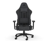 Corsair TC100 Relaxed Gaming Chair, Grey/Black, Fabric, Armrests, Height Adjust,