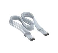 Corsair ThermalProtect PCIe 5.1 600W 12V-2x6 Cable - Built-in Over Temperature Protection (OTP), Compatible with PSU's with a 12V-2x6 Connection - White